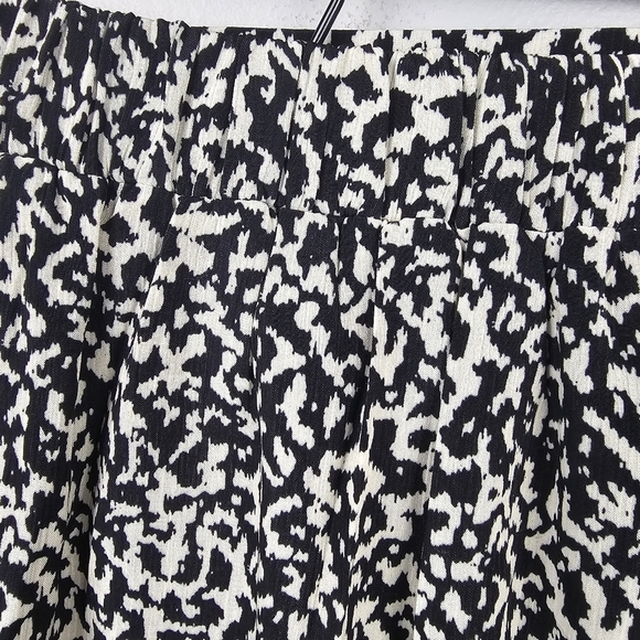 LUCY PARIS Claire Gathered Skirt Faux Wrap White Black Womens Size XS - Picture 9 of 16